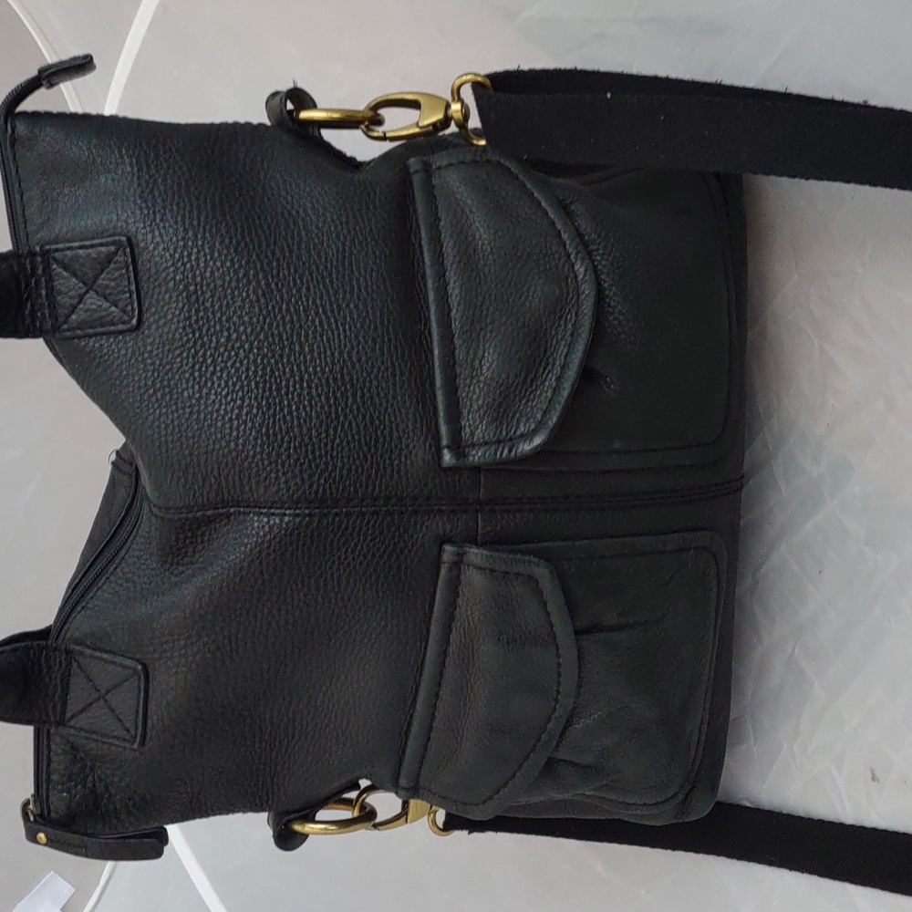 Fossil Black Leather Crossbody Bag - Picture 3 of 11